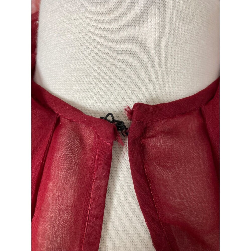 Lillie Rubin Dress Vest Set Vintage Red Long Sleeve Chiffon Hocus Pocus - Picture 7 of 16